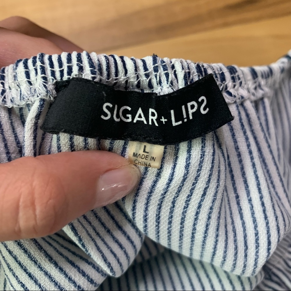 Sugar + Lips Women’s Embroidered Off-Shoulder Ruffle Top, Size Large - Picture 7 of 9